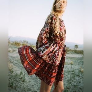 ZARA BOHEMIAN SHORT DRESS SMALL $70